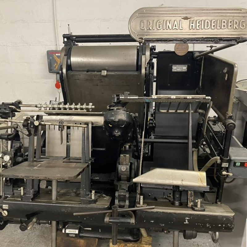 Heidelberg Platen GT- The Heartbeat of our Bindery
