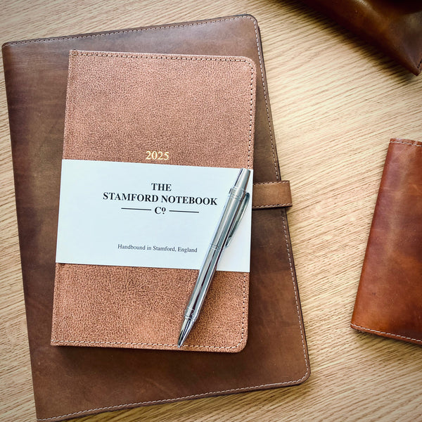 Stitched Vintage Recycled Leather Diary