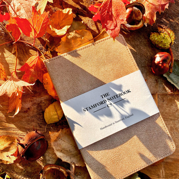 Stitched Vintage Recycled Leather Notebook
