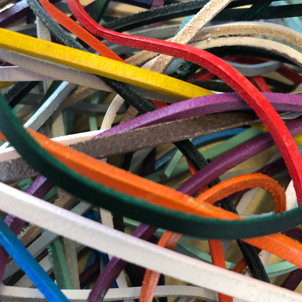 Coloured Leather Ties for Travellers Journals