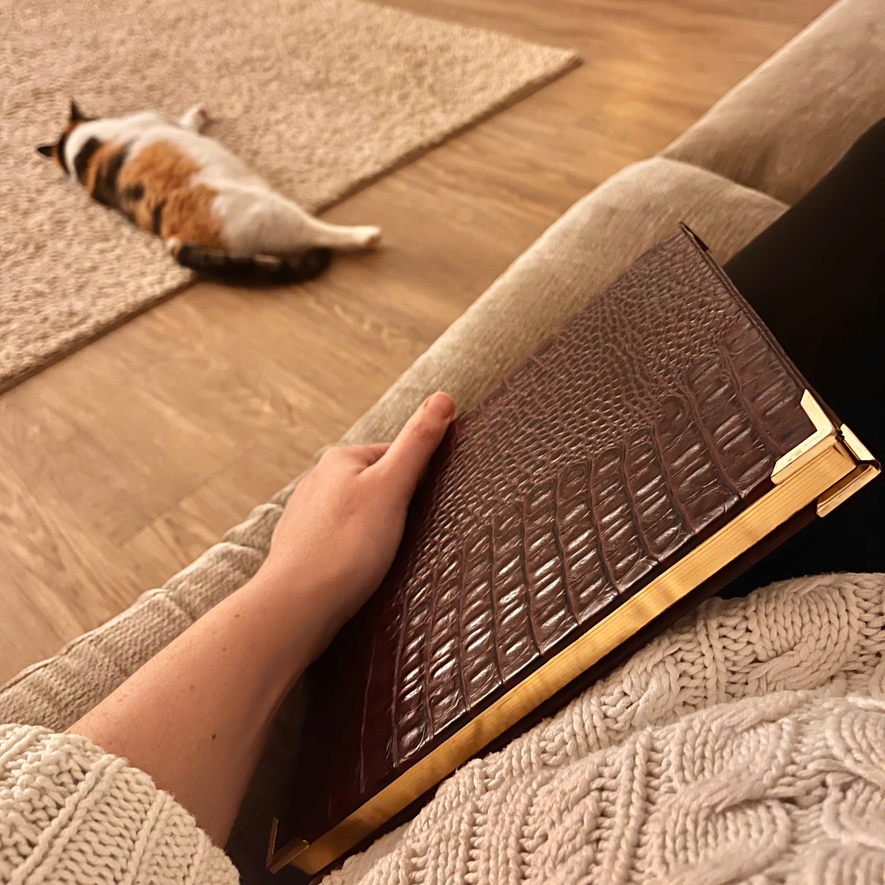 Aurum Croc Leather Notebbook