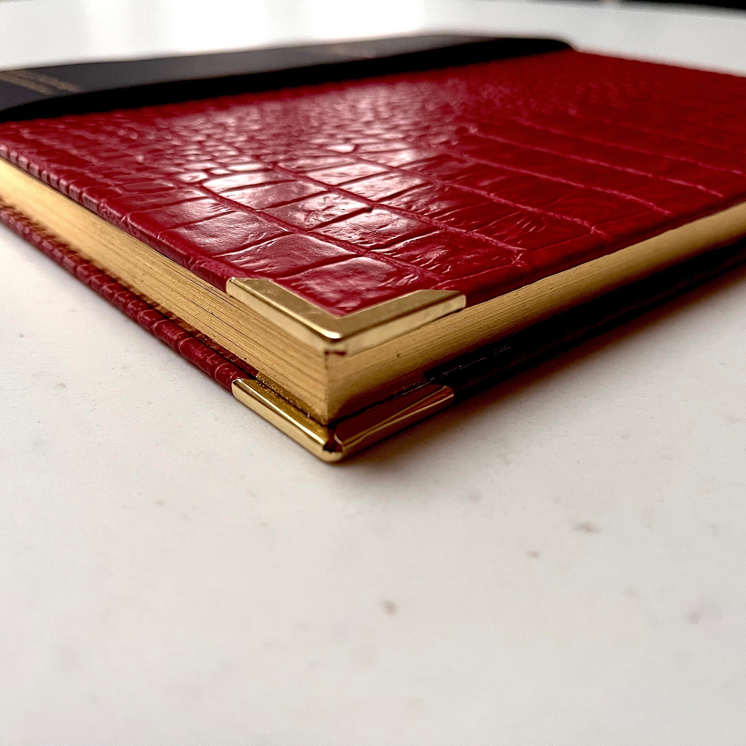 gilded edges of the aurum croc notebook