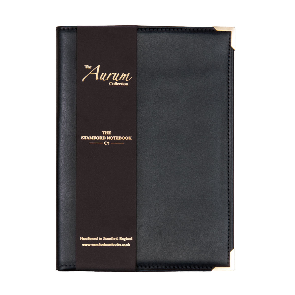 The Aurum Leather Cahier Cover - Black