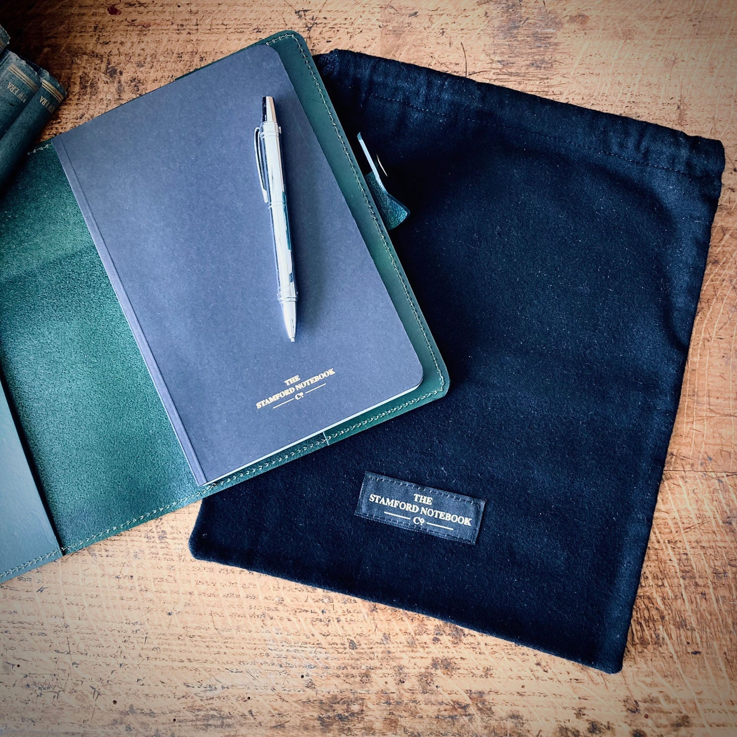 The Burghley Refillable Leather Journal Bright Range - Orange
