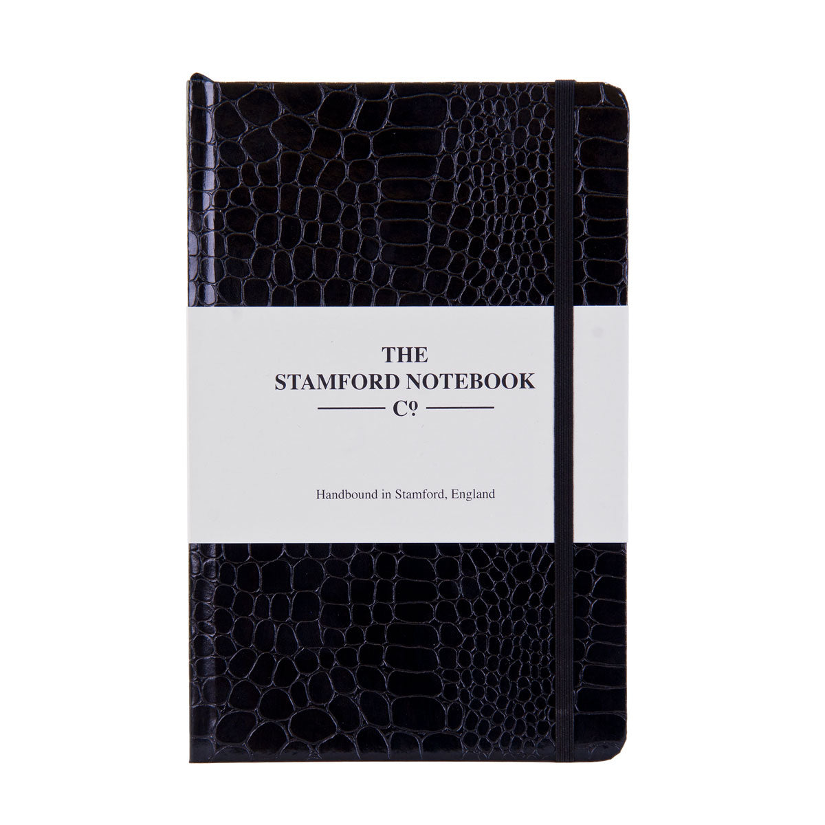 The Mock Croc Embossed Notebook - Black