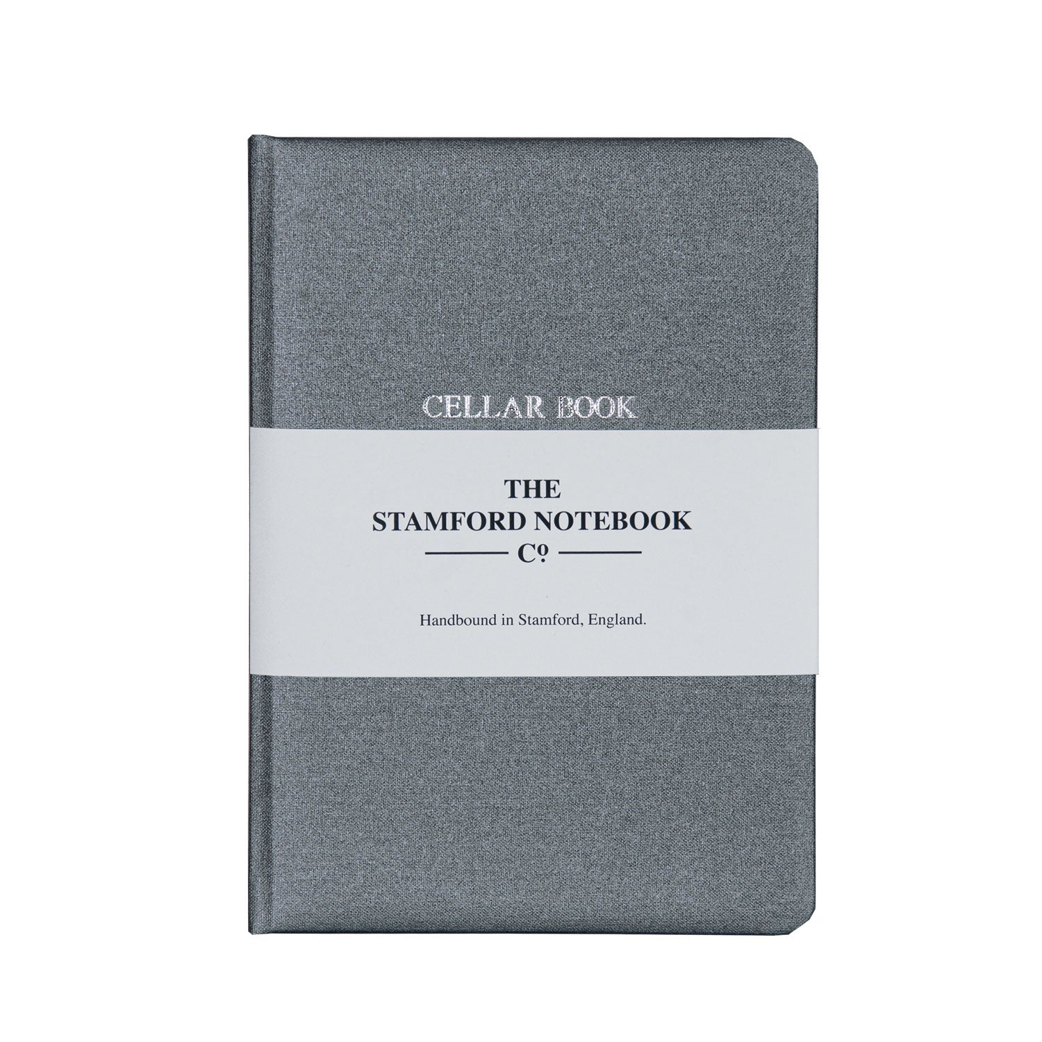 Metallic Buckram Wine Cellar Book - Pewter