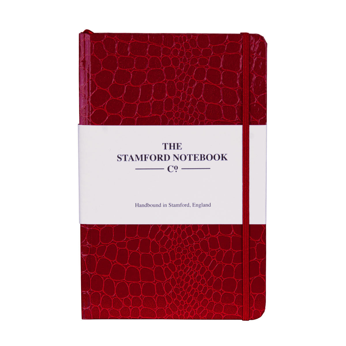 The Mock Croc Embossed Notebook - Ruby