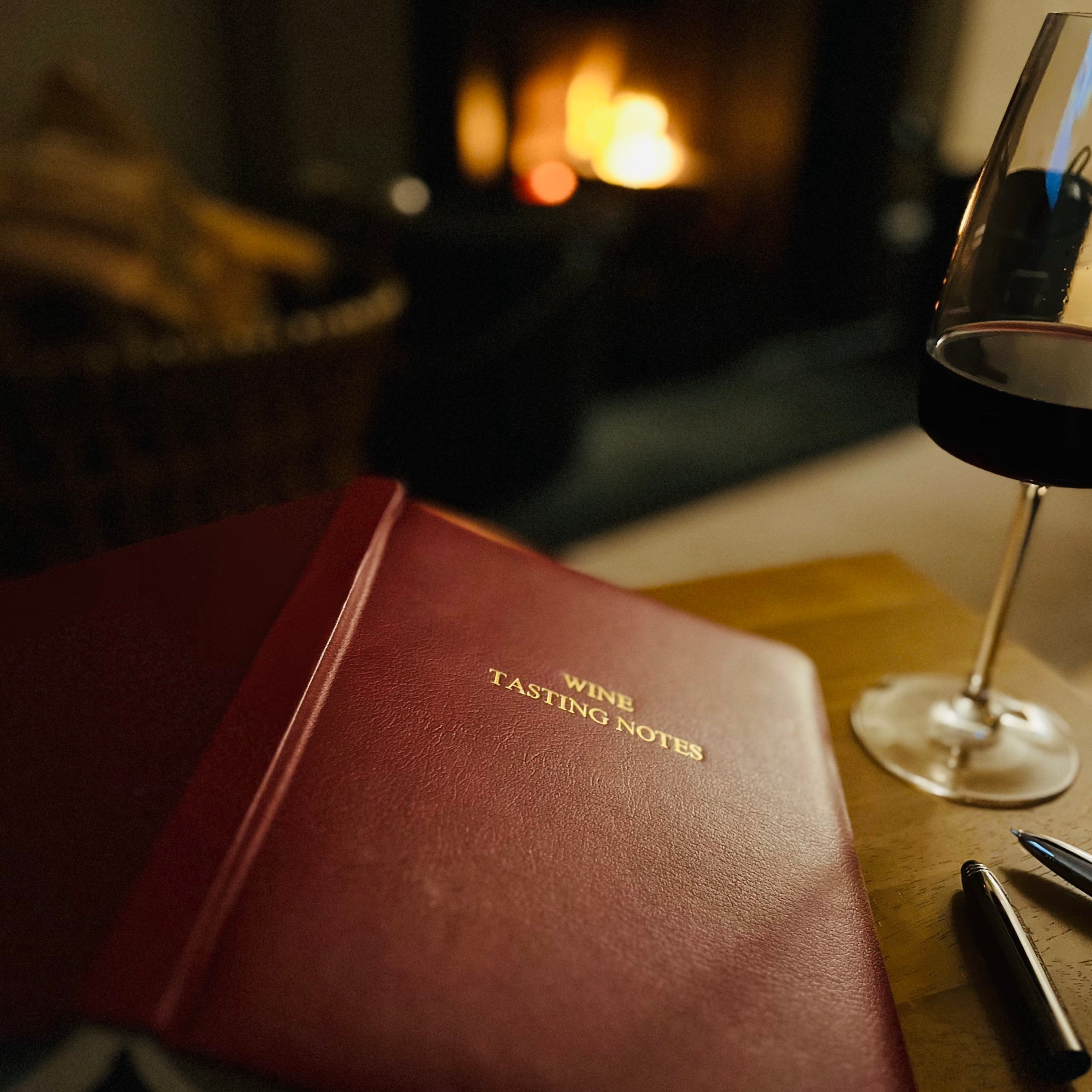 Leather Personalised Wine Tasting Journal Claret