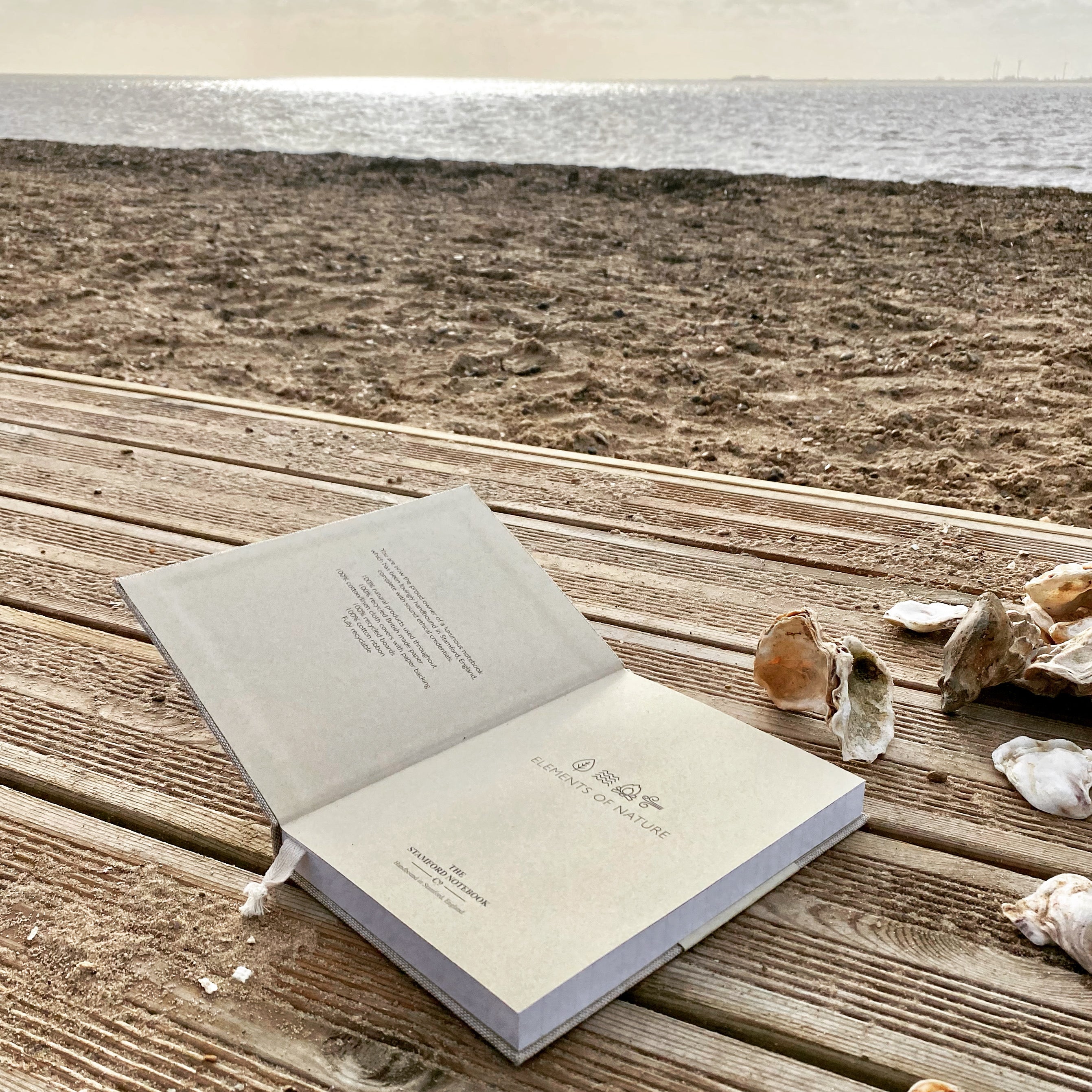 Elements of Nature Branded End Paper bespoke made notebook