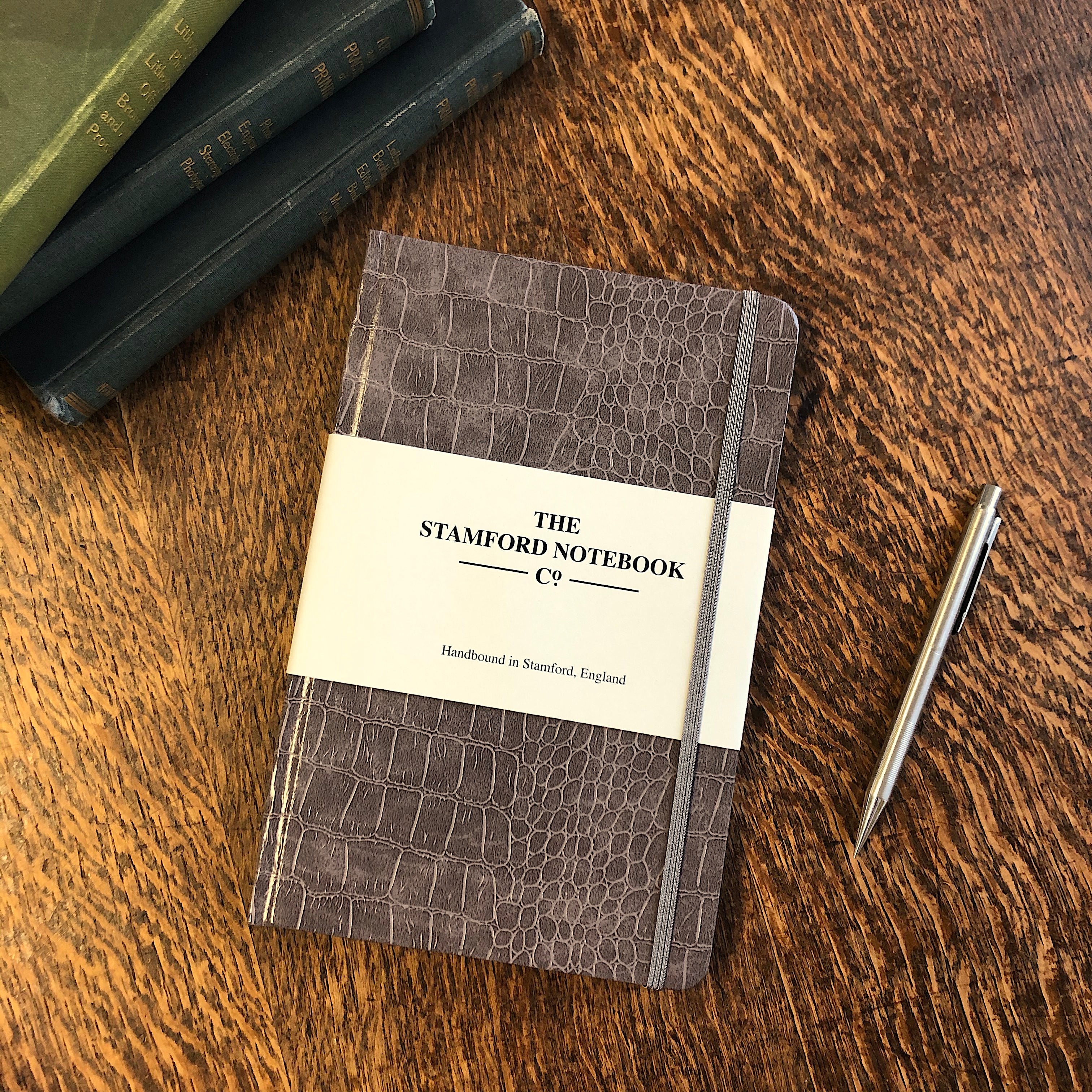 The Mock Croc Embossed Notebook - Grey
