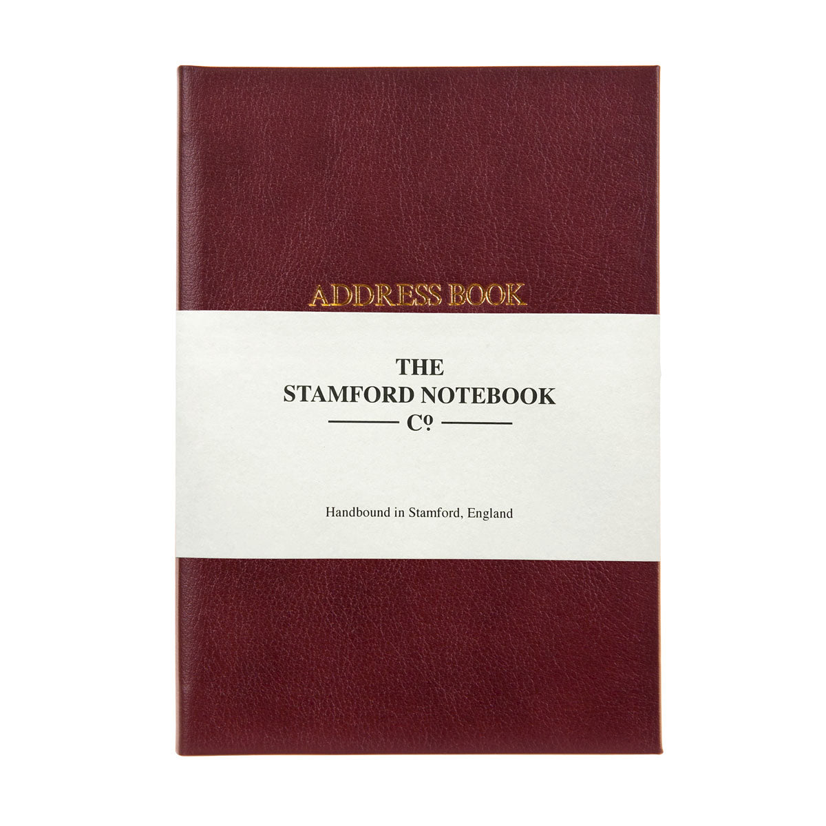Hand Bound Leather Address Book - Burgundy