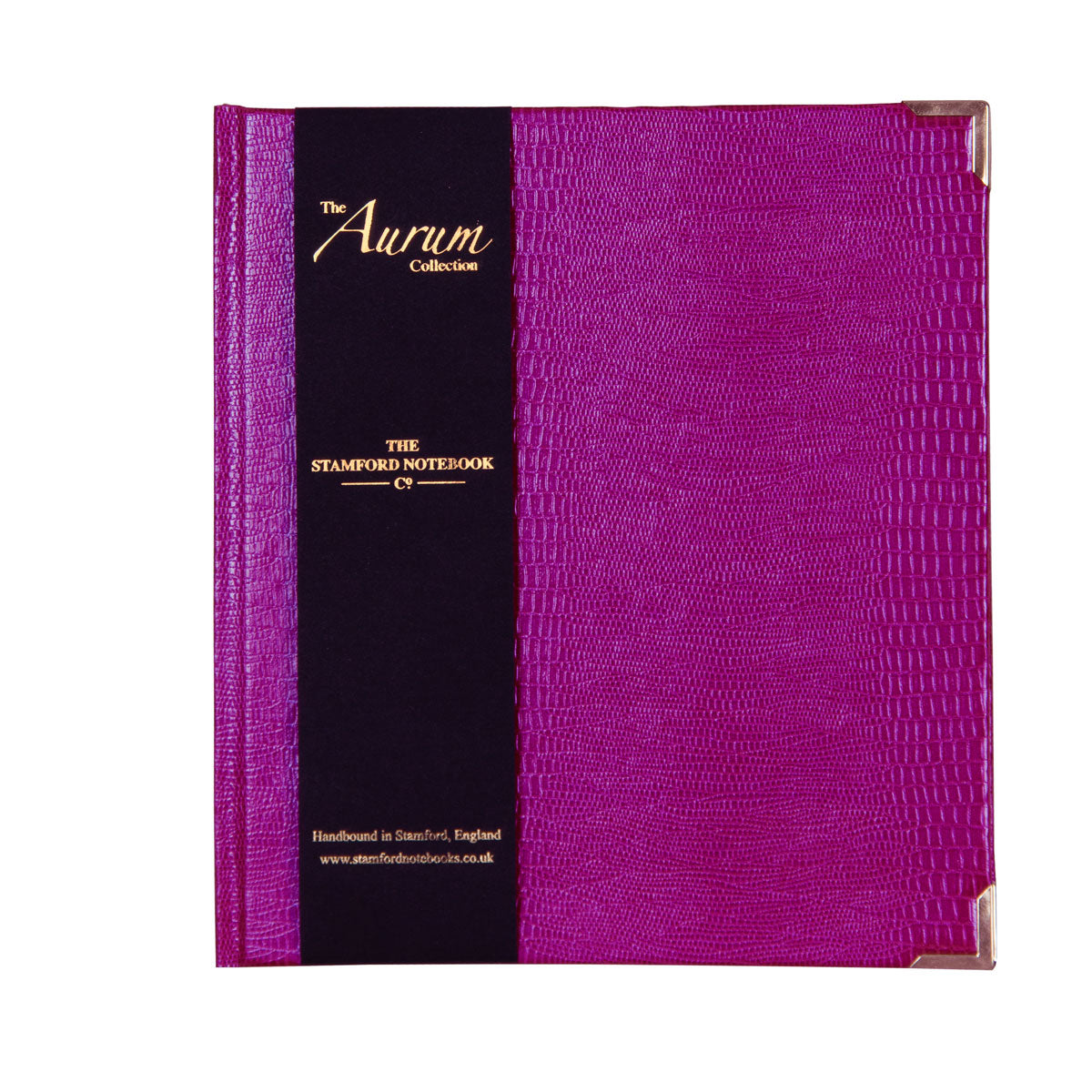 The Aurum Luxury Lay Flat Gilded Iguana Notebook Fuxia