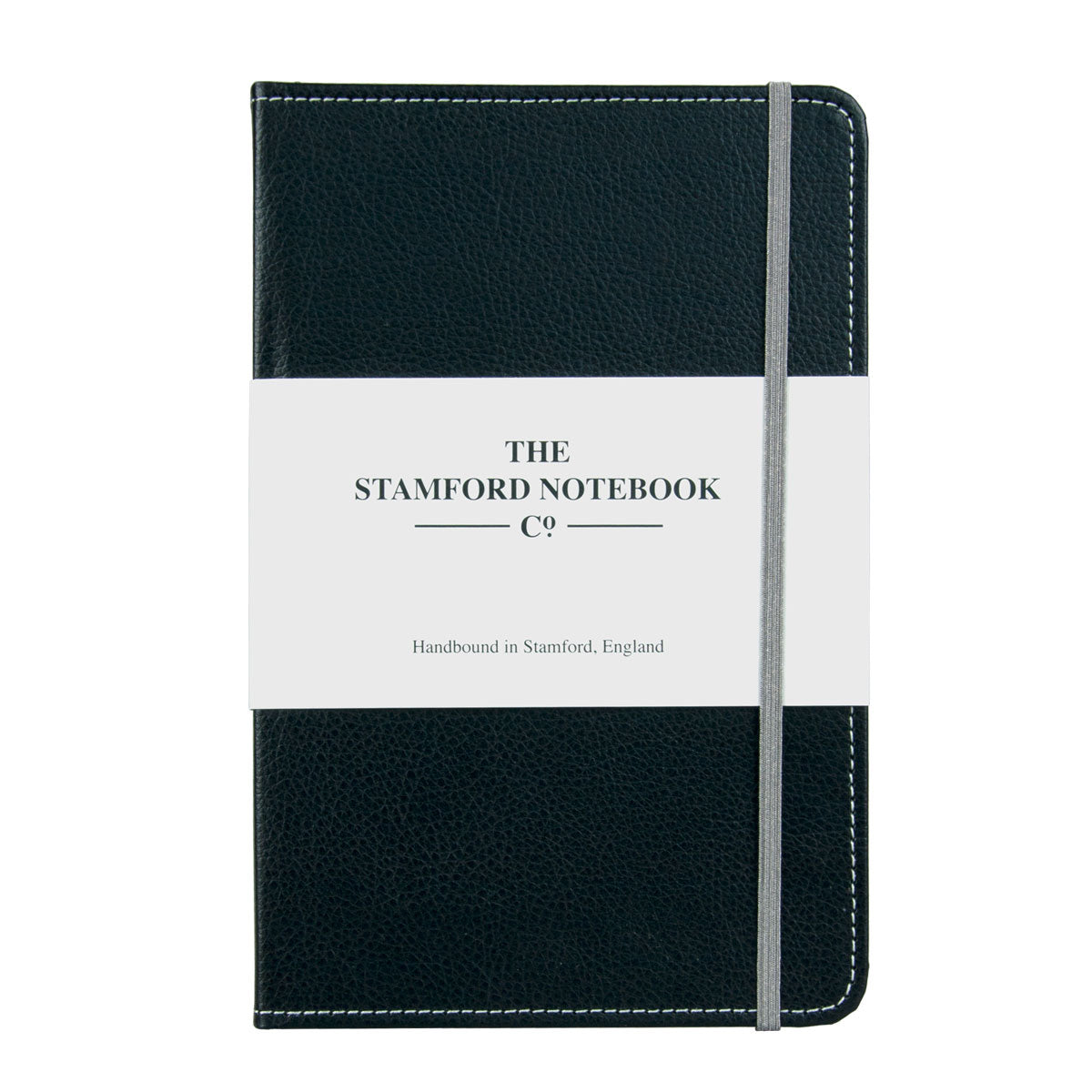 Stitched Leather Notebook - Black