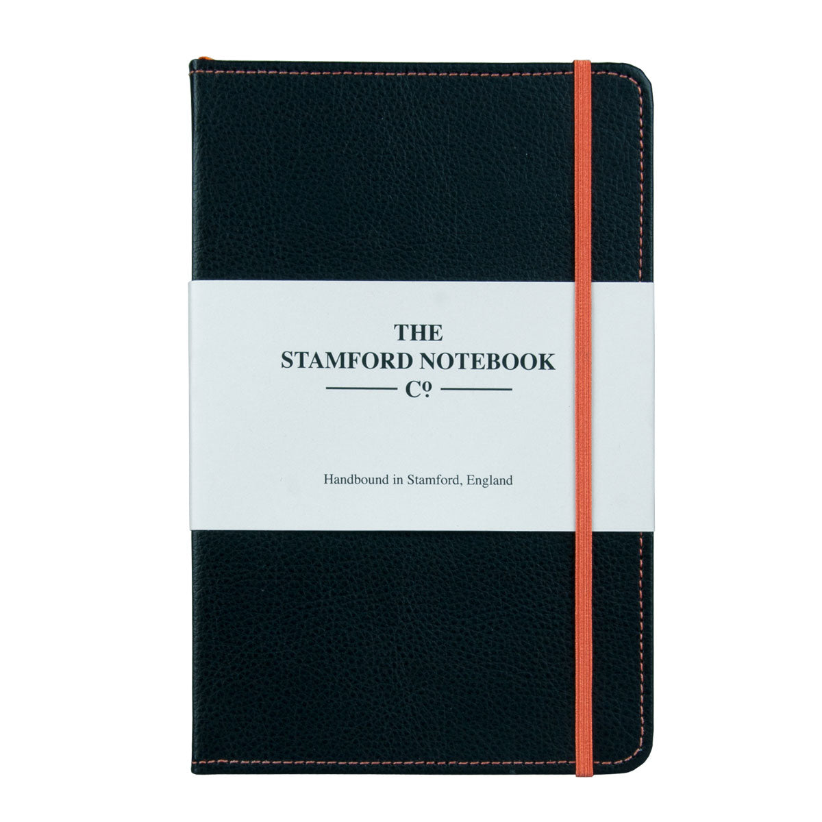 Stitched Leather Notebook - Black