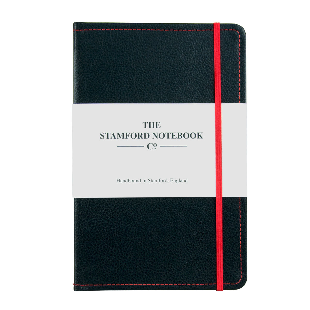 Stitched Leather Notebook - Black