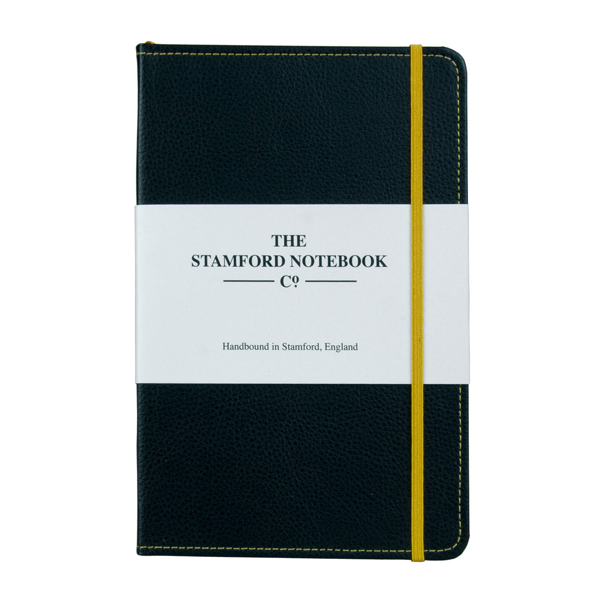 Stitched Leather Notebook - Black