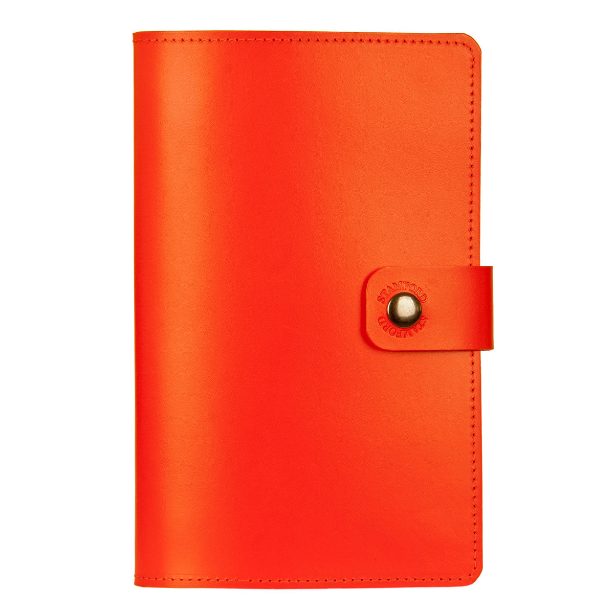 The Burghley Refillable Leather Journal Bright Range - Orange