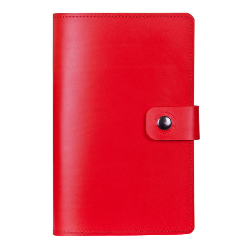 Red Burghley refillable leather journal