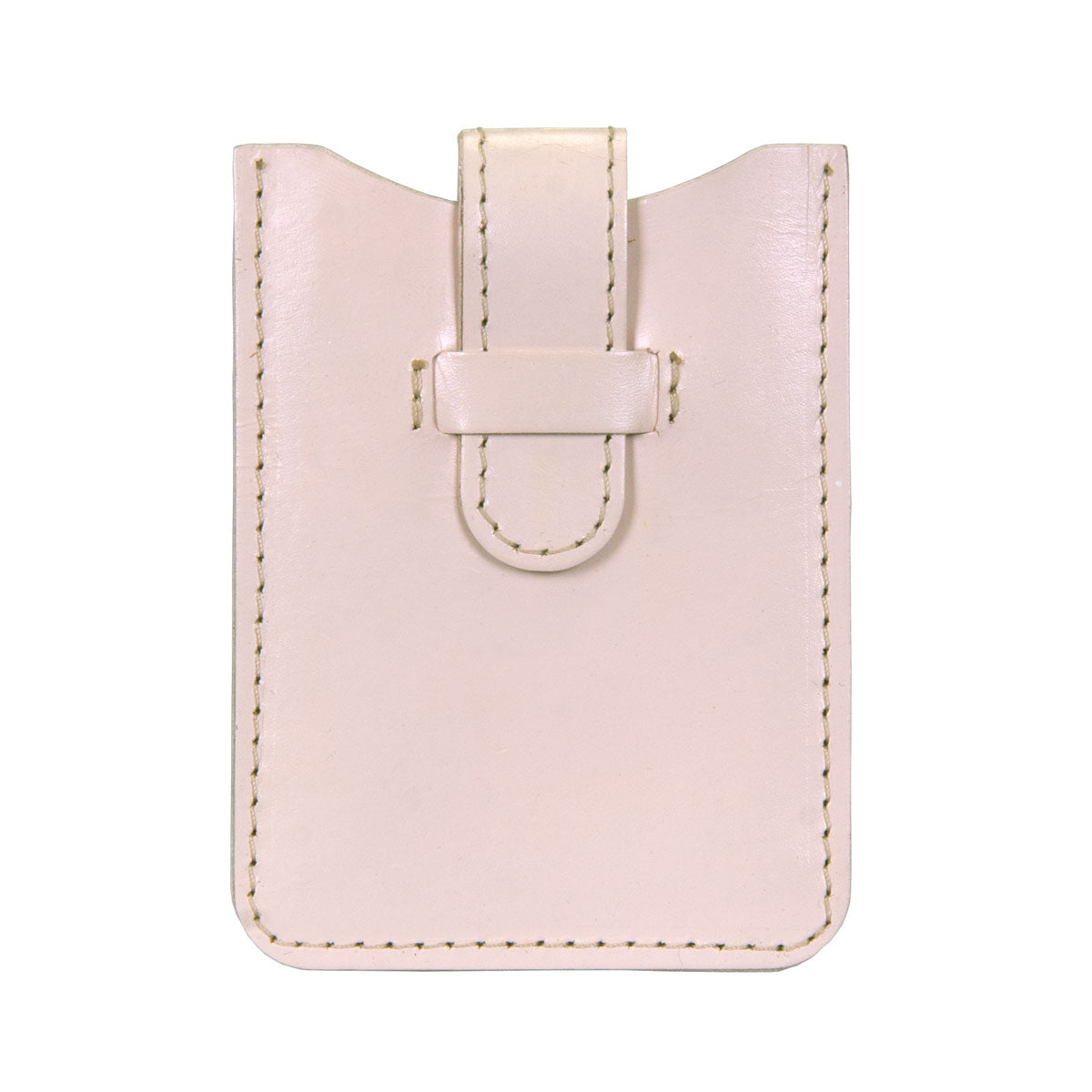 Leather Business Card Holder - Champagne