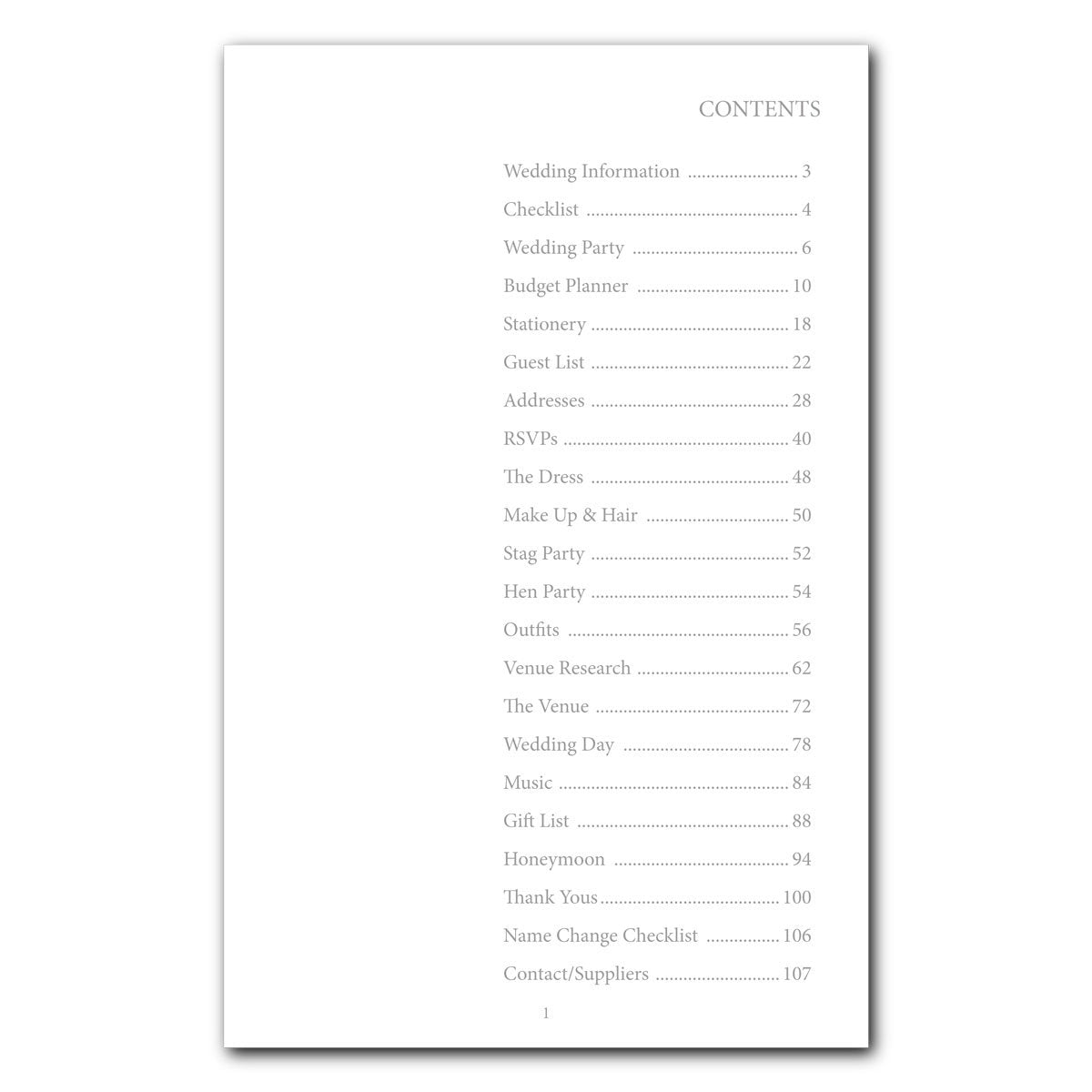 Checklist Luxury Wedding Planner budget
