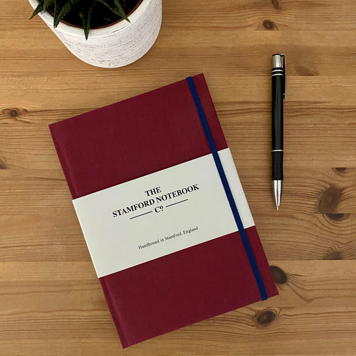 Burgundy Cotton Cloth Notebook