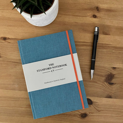 Limited Edition Cotton A5 Personalised Notebook Sky Blue