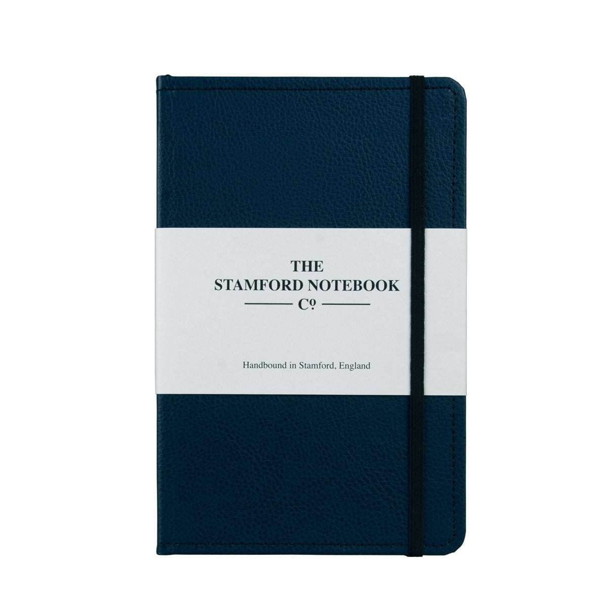Stitched Leather Notebook - Navy Blue
