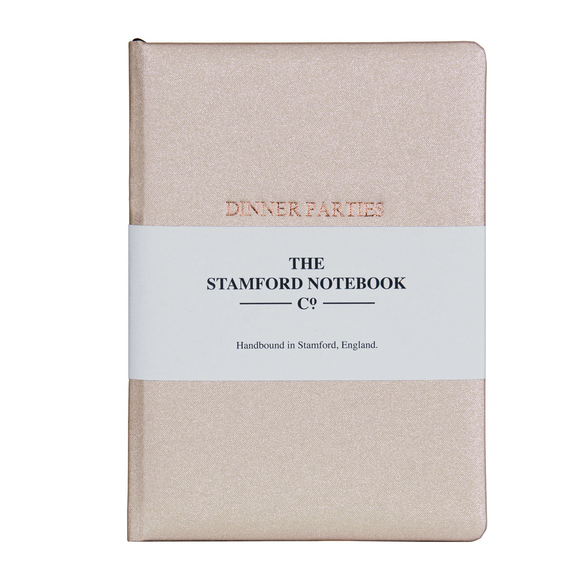 Metallic Buckram Dinner Party Book - Champagne