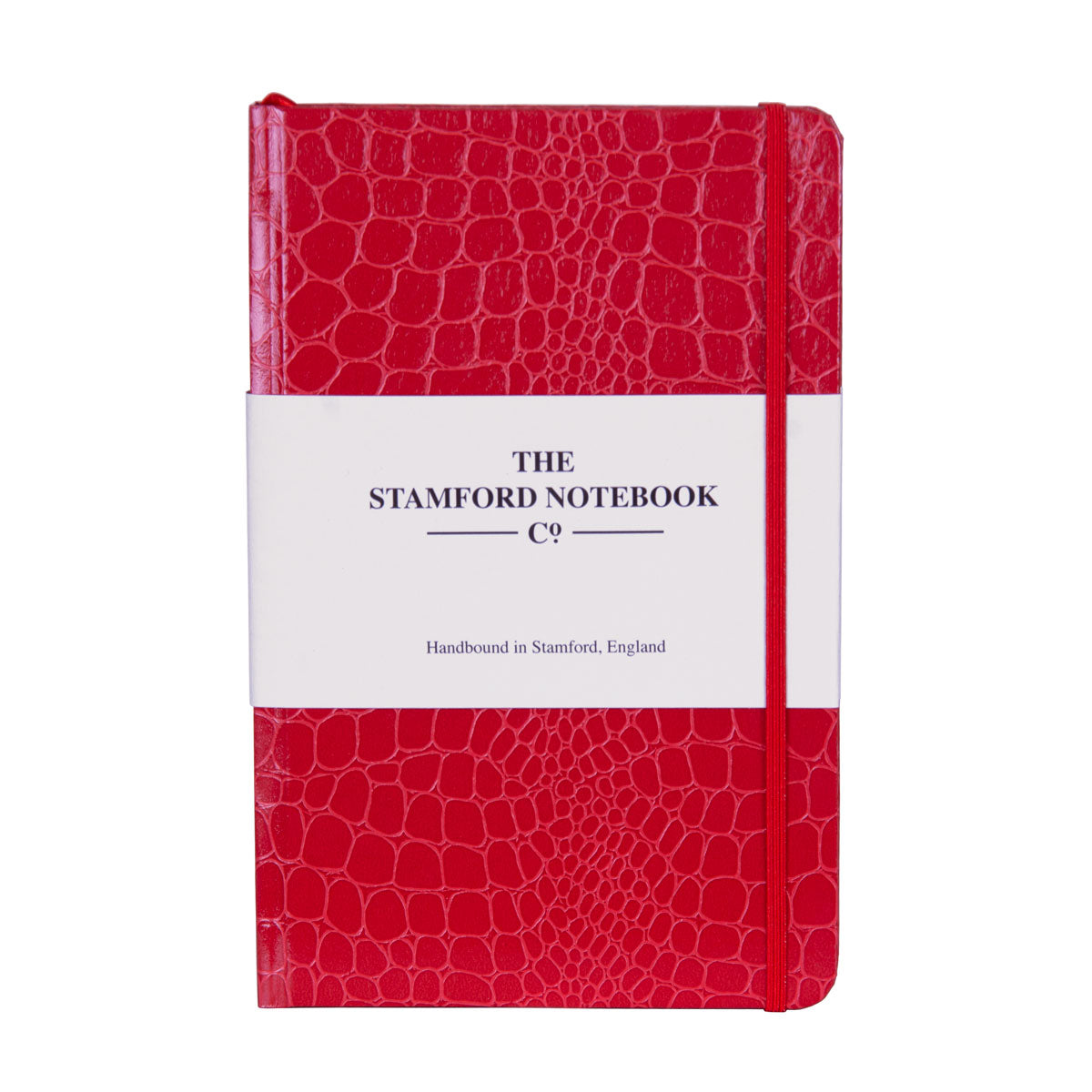 Mock Croc Embossed Notebook Raspberry Red