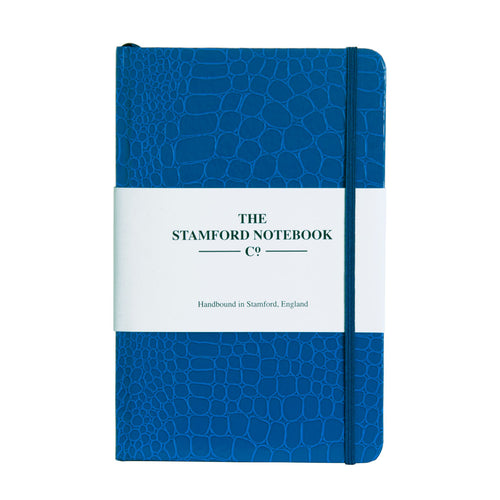 The Mock Croc Embossed Notebook - Royal Blue