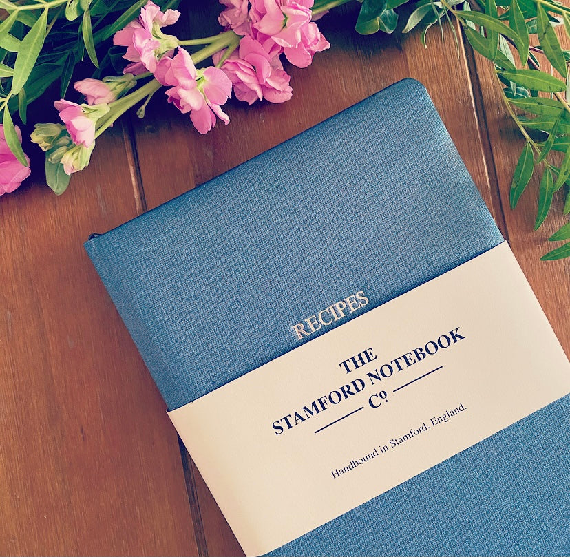 Metallic Buckram Recipe Journal - Sapphire