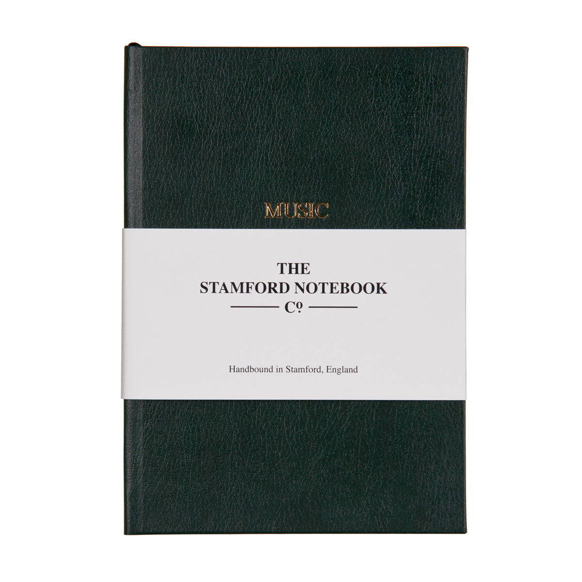 Leather Music Manuscript Notebook - Green