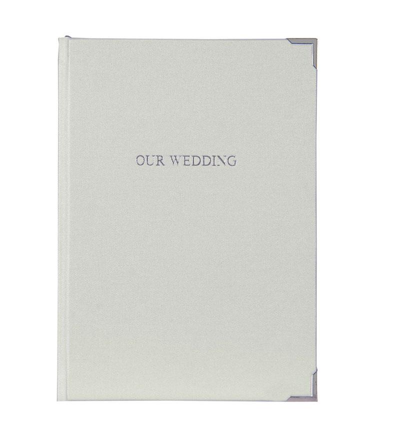 Personalised Pearl Buckram Wedding Planner bespoke