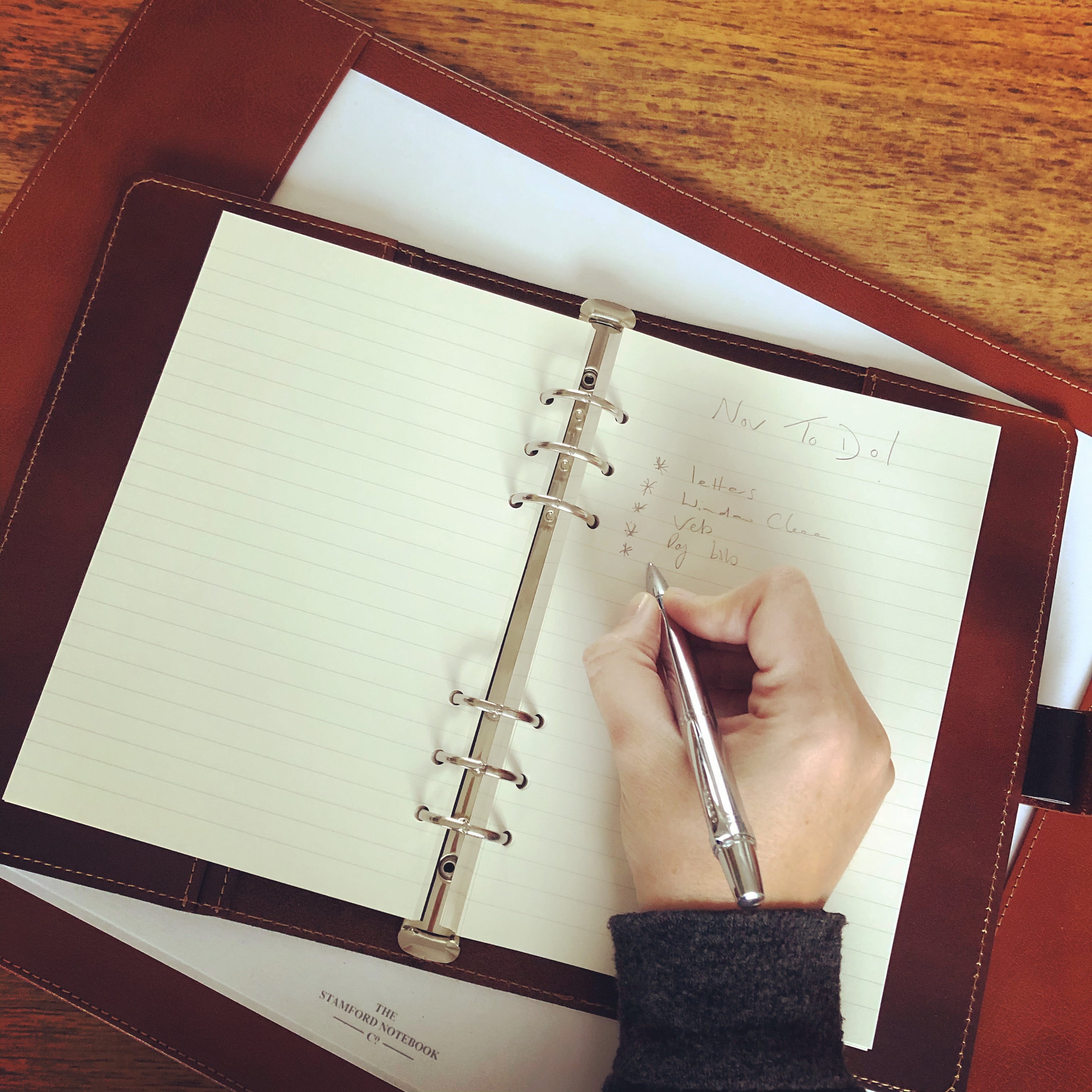 Refill Pad Leather Organiser Ring Binder