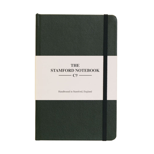 Green recycled leather handbound notebook