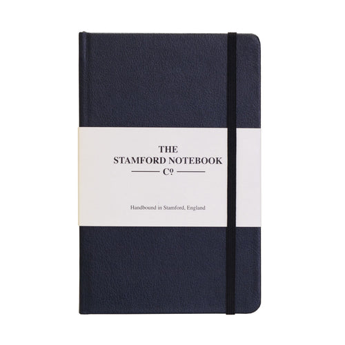 The Recycled Leather Notebook - Navy Blue