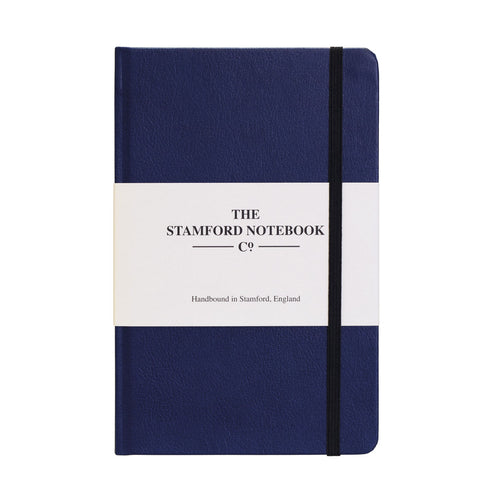 royal blue recycled leather handbound notebook