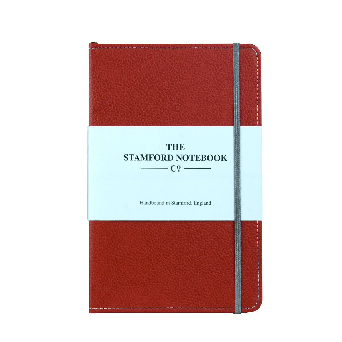 Stitched Leather Notebook - Red