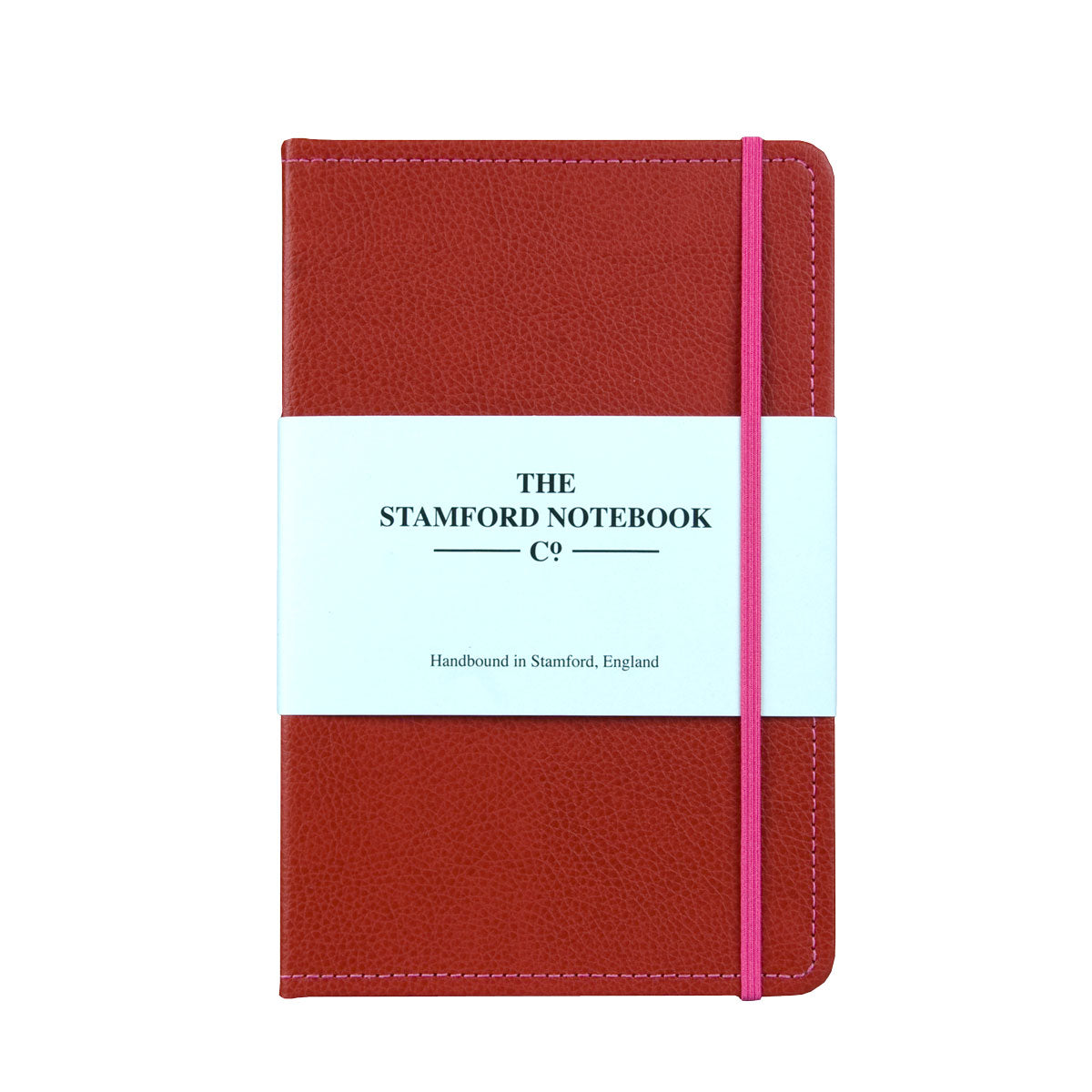 Stitched Leather Notebook - Red