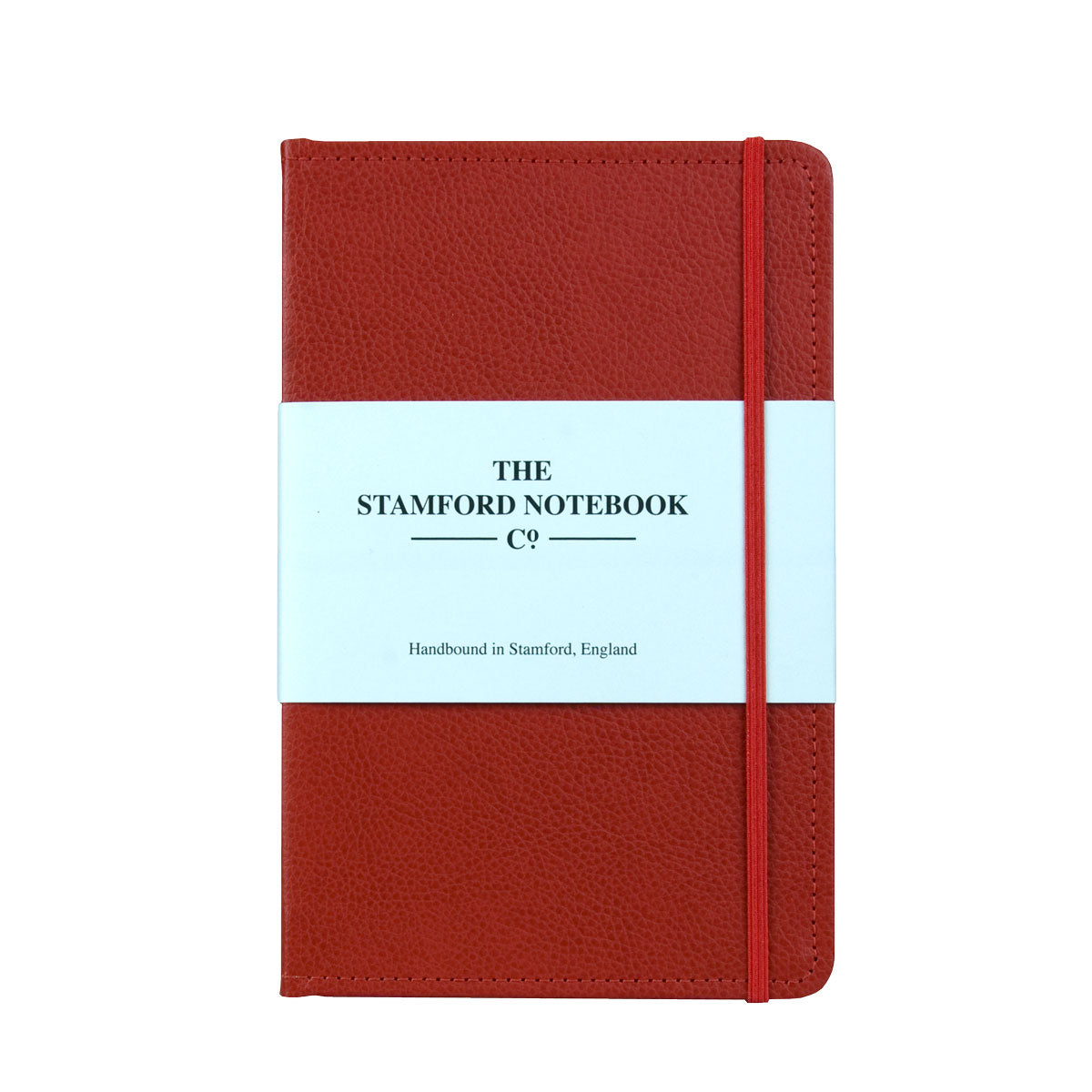 Stitched Leather Notebook - Red