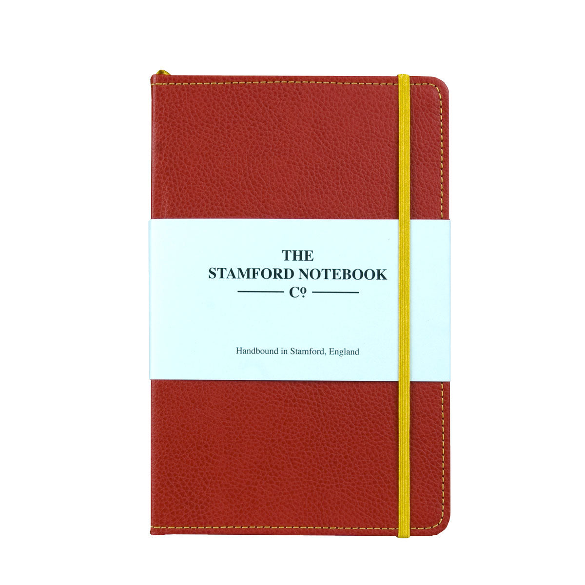 Stitched Leather Notebook - Red