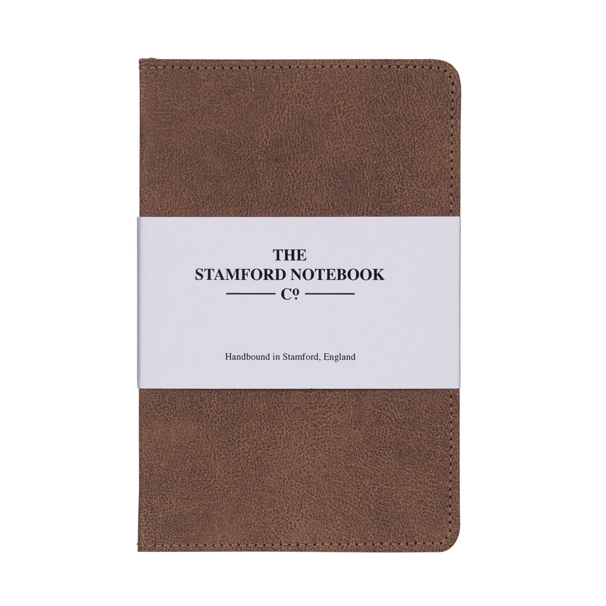 Vintage stitched Recycled Leather Notebook in Chestnut