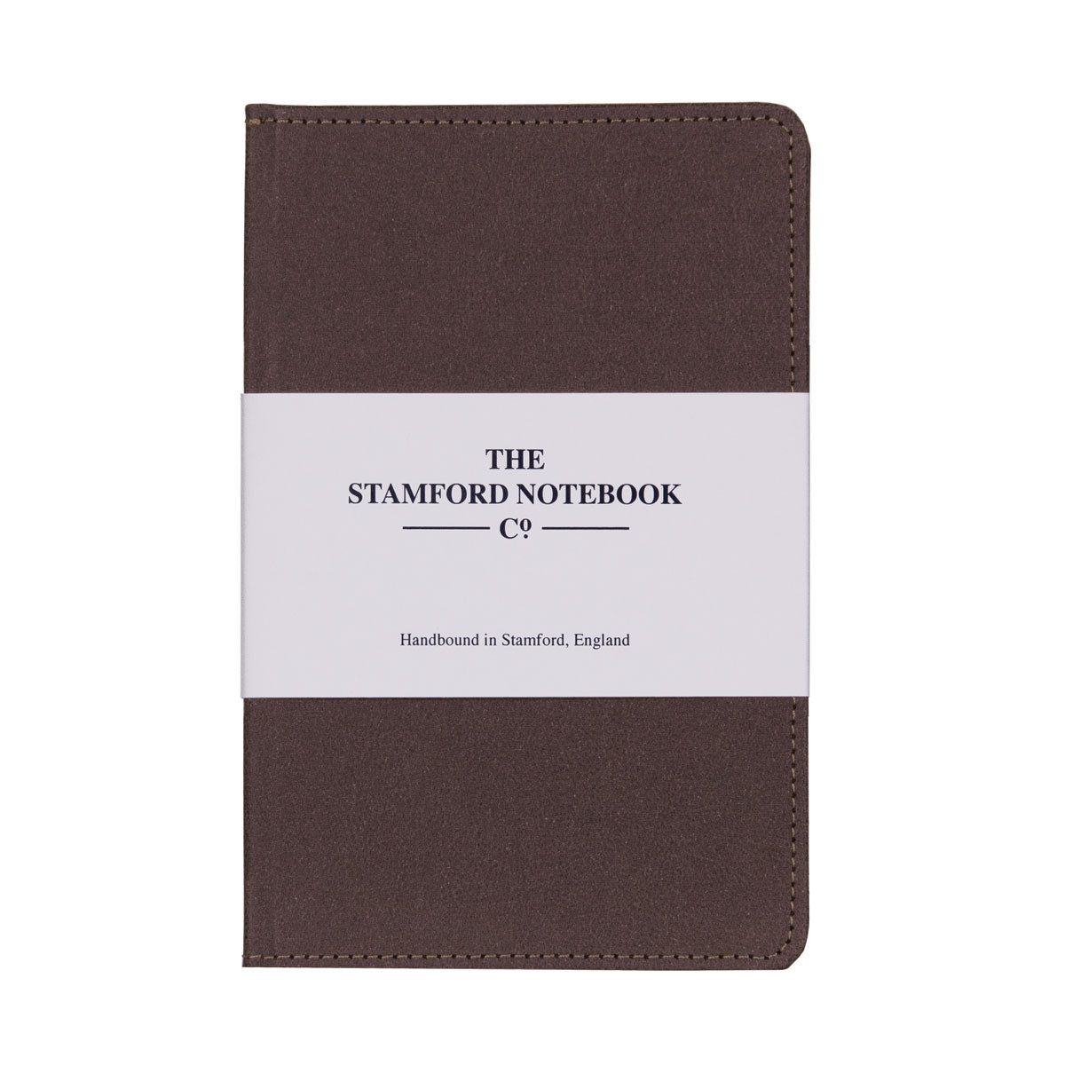 Stitched Vintage Recycled Leather Notebook - Chocolate
