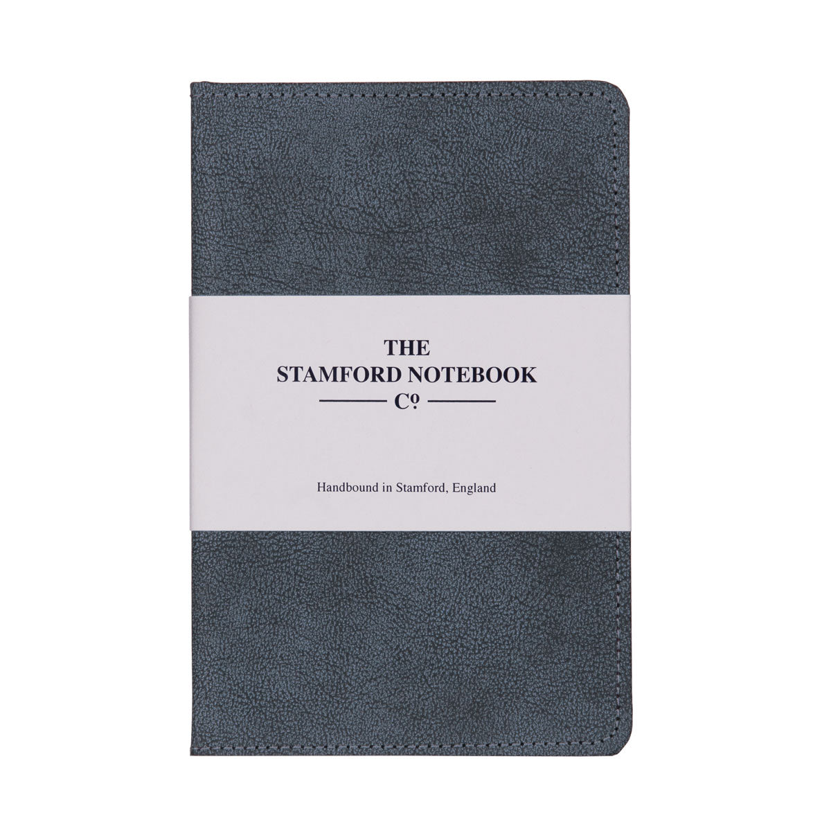 Stitched Vintage Recycled Leather Notebook - Petrol