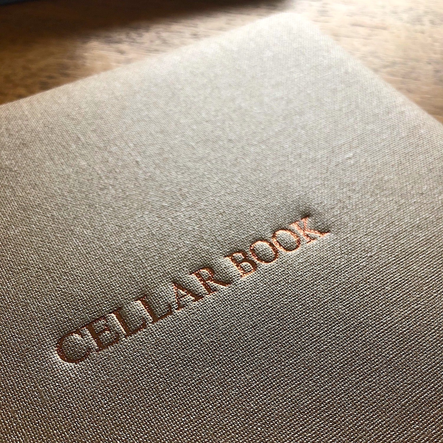 Metallic Buckram Wine Cellar Book - Champagne