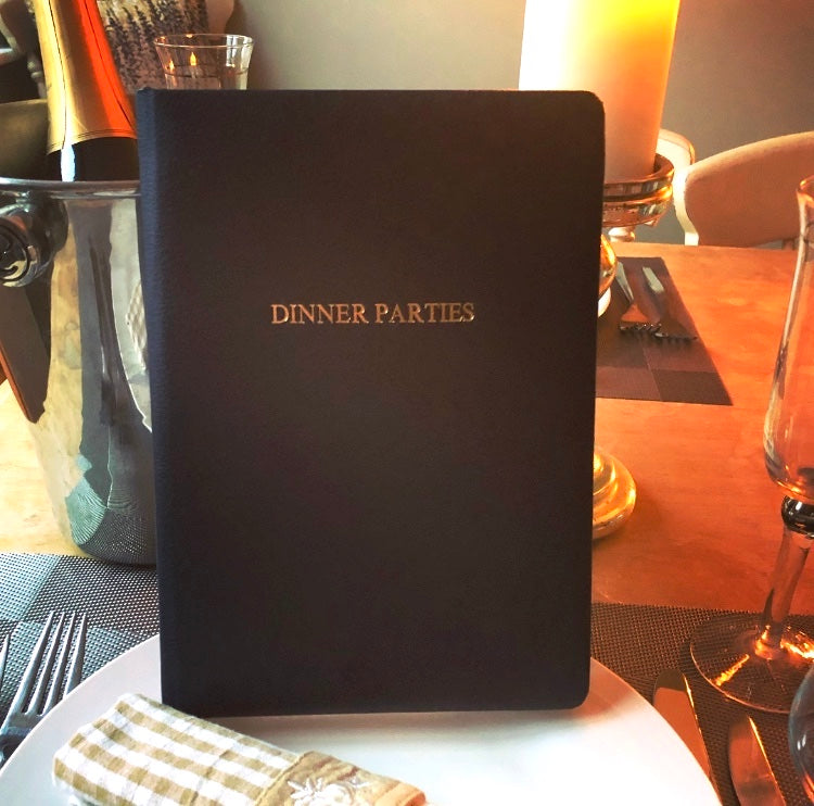 Leather Dinner Party Book - Black