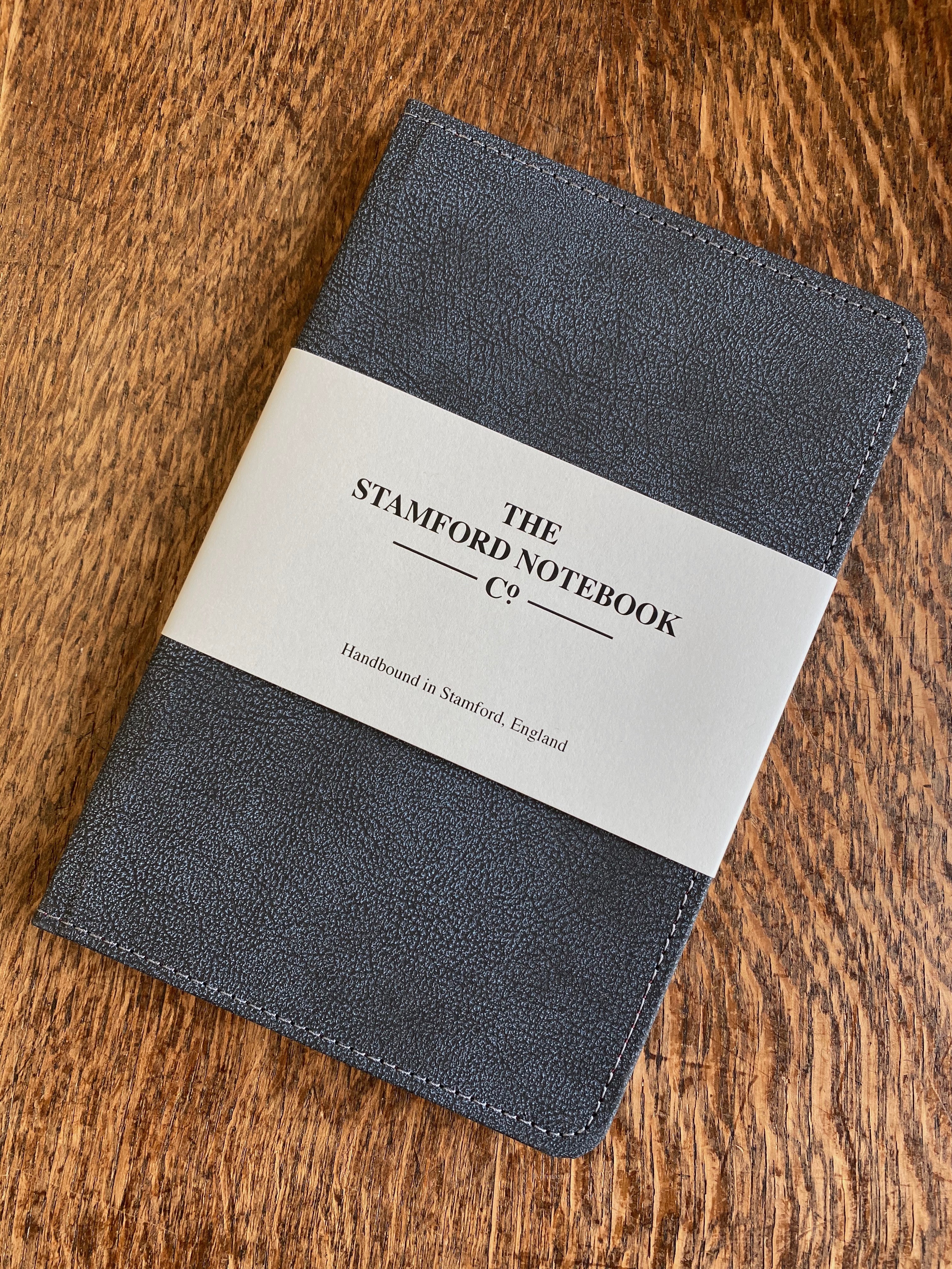 Vintage Recycled Leather Notebook in Charcoal