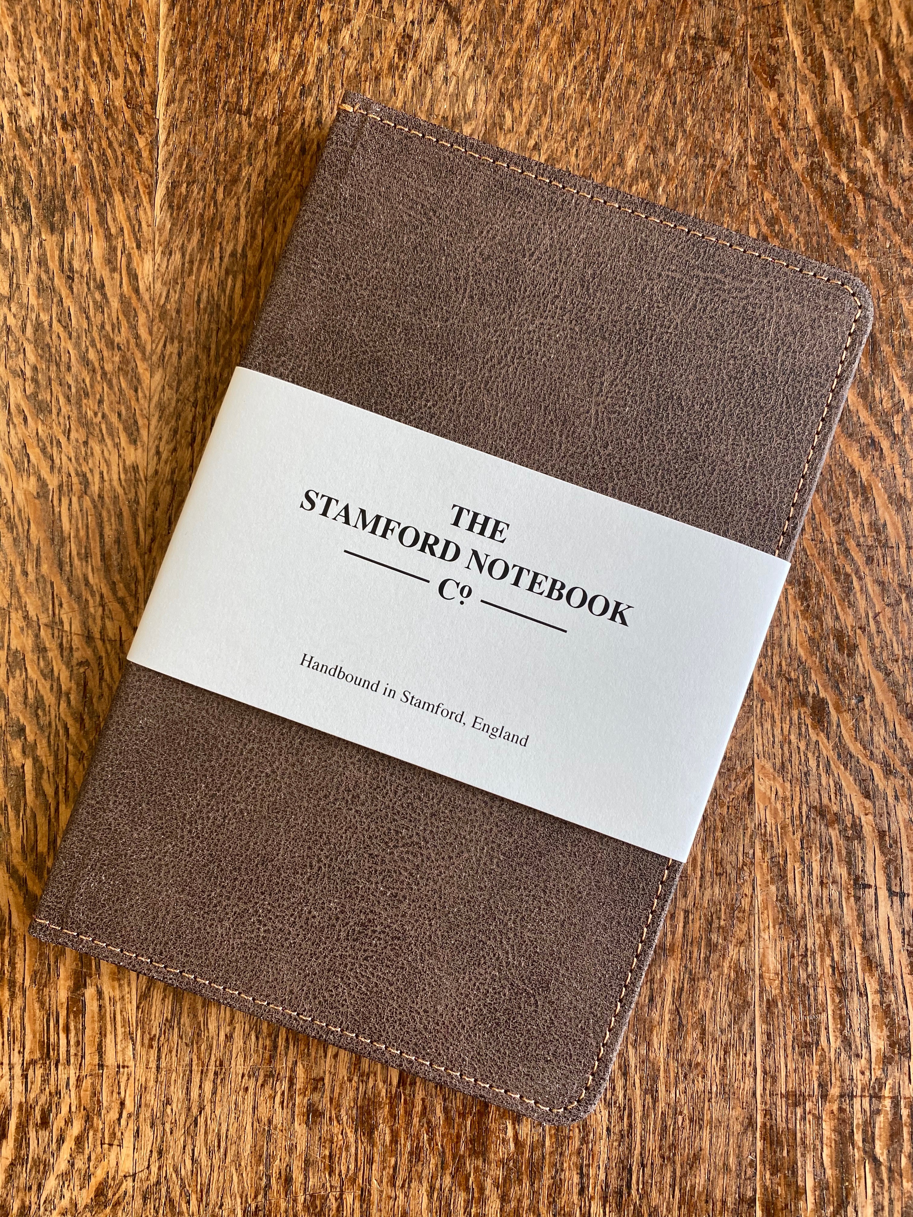 Vintage Recycled Leather Notebook in Chocolate