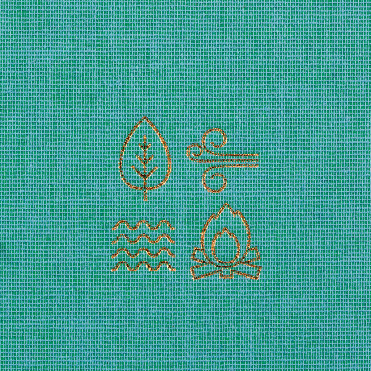 bronze foil embossed elements image on back cover