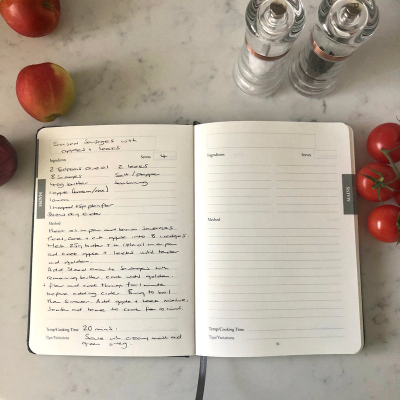 Our NEW Bespoke Hand Bound Recipe Journal...